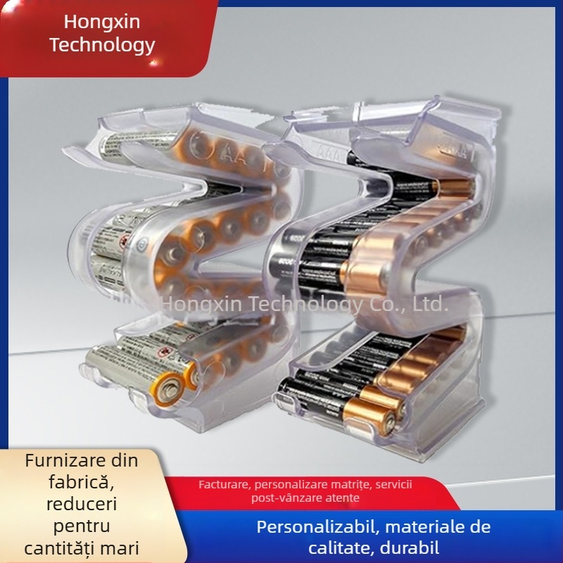 Cutie de depozitare a bateriilor AAA nr. 7, suport pentru baterii AA și AAA, cutie combinată pentru baterii