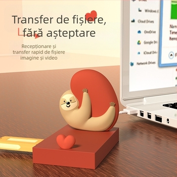 HUB USB cu 4 porturi, splitter personalizat, creativ, pentru desktop, drăguț, pentru telefon mobil, decorare