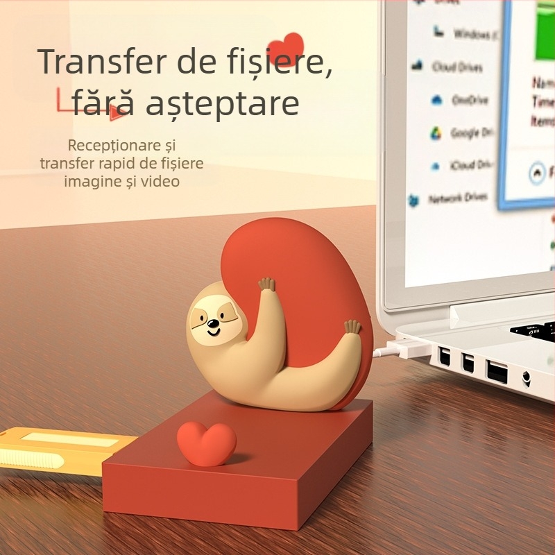 HUB USB cu 4 porturi, splitter personalizat, creativ, pentru desktop, drăguț, pentru telefon mobil, decorare