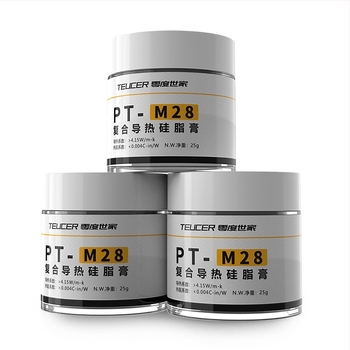 Unsoare siliconică pentru disiparea căldurii PT-M28, familie zero de grade, 25g, pentru computer desktop, notebook, placă grafică, GPU, cip, silicon pentru disiparea căldurii