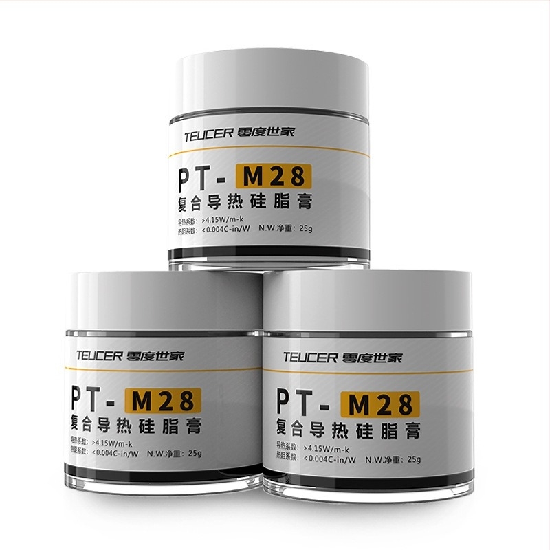 Unsoare siliconică pentru disiparea căldurii PT-M28, familie zero de grade, 25g, pentru computer desktop, notebook, placă grafică, GPU, cip, silicon pentru disiparea căldurii