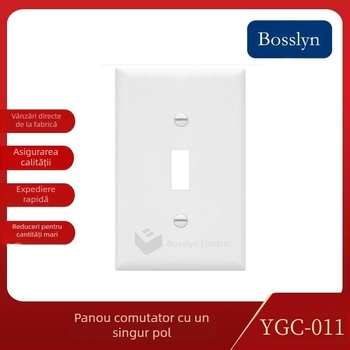 Furnizare panou de comutare cu un singur comutator cu ecartament american, certificare americană, panou de priză de perete din material PC