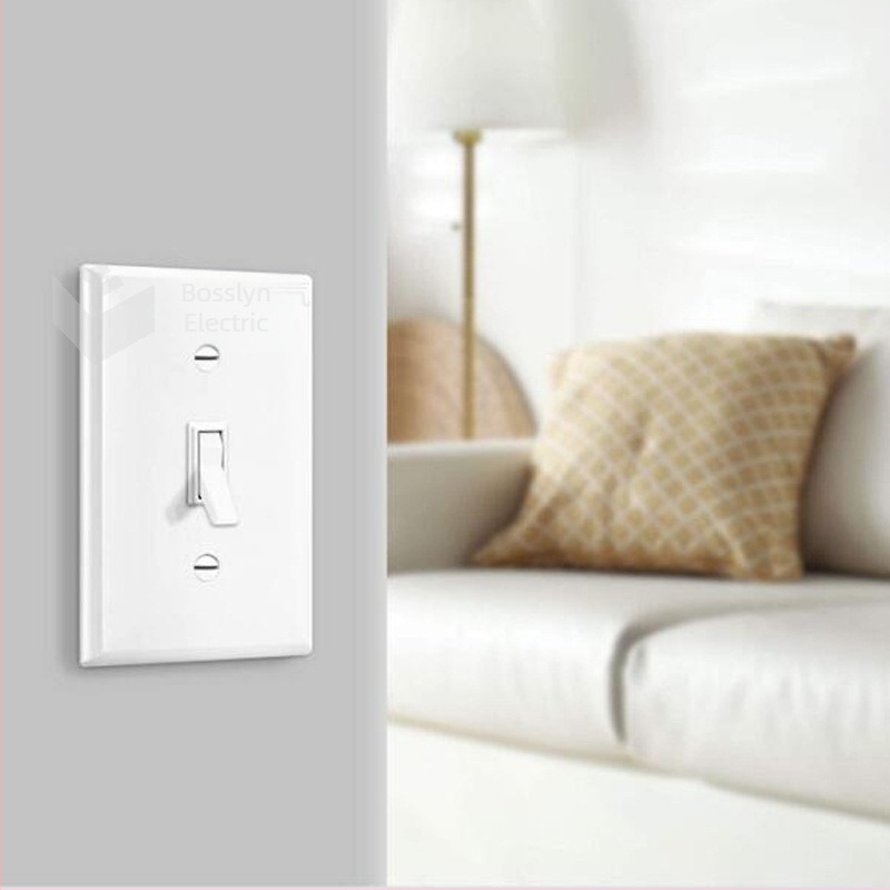 Furnizare panou de comutare cu un singur comutator cu ecartament american, certificare americană, panou de priză de perete din material PC
