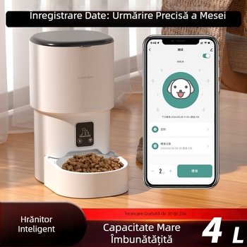 Hrănitor automat pentru animale de companie, temporizator cantitativ pentru pisici, hrană inteligentă pentru pisici, hrană pentru câini, telecomandă, WiFi, Bluetooth, mașină de hrănit cu control de la distanță