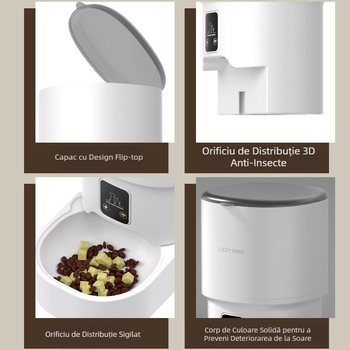 Hrănitor automat pentru animale de companie, temporizator cantitativ pentru pisici, hrană inteligentă pentru pisici, hrană pentru câini, telecomandă, WiFi, Bluetooth, mașină de hrănit cu control de la distanță