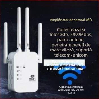 Amplificator de amplificare wireless pentru îmbunătățirea semnalului WiFi, amplificator de extindere a routerului de rețea, convertor și repetor