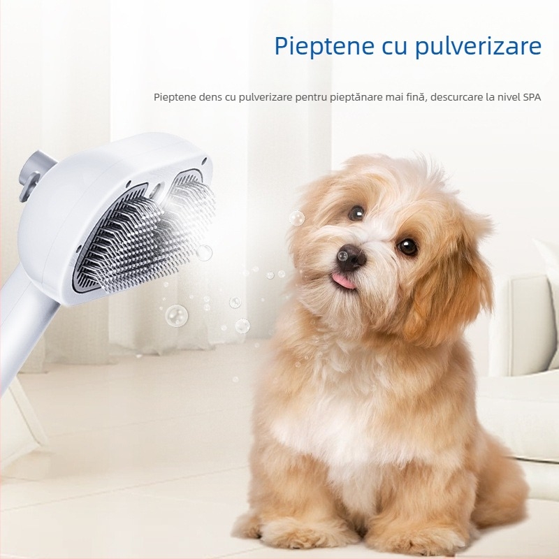 Pieptene de masaj cu spray transfrontalier pentru animale de companie, pieptene cu abur pentru pisici, pieptene pentru păr, pieptene cu spray pentru părul de pisică pentru îndepărtarea părului desprins