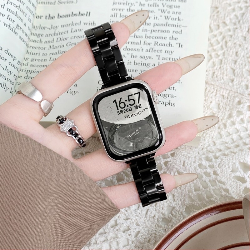 Pentru curea iwatch, curea sport din oțel inoxidabil cu trei elemente din metal pentru Apple Watch, pentru bărbați și femei, Ultra2, pentru iWatch