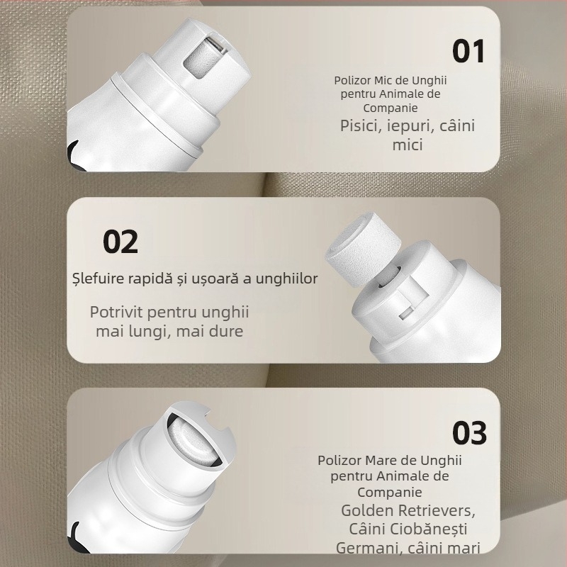 Șlefuitoare de unghii pentru animale de companie Big Guest, tuns electric pentru unghii, clește de unghii pentru pisici și câini, curățare de înfrumusețare, clește de unghii pentru animale de companie