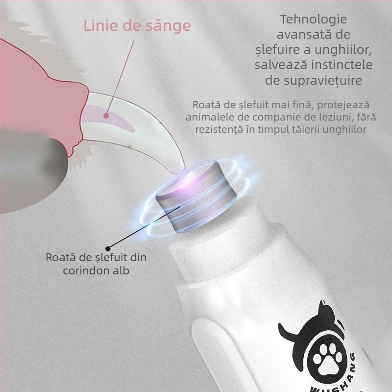 Șlefuitoare de unghii pentru animale de companie Big Guest, tuns electric pentru unghii, clește de unghii pentru pisici și câini, curățare de înfrumusețare, clește de unghii pentru animale de companie