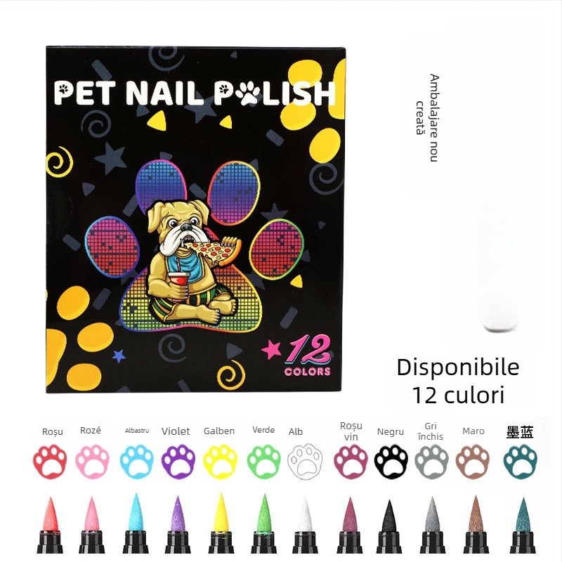 Sucai Pet Manichiură Stilou Câine Lac De Unghii Graffiti Stilou Marker Acrilic Stilou Vârf Moale Impermeabil Uscare Rapidă Non-Decolorare