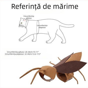 Costume de sărbătoare pentru câini, Costume de transformare în gândaci de bucătărie, Costume drăguțe de Halloween pentru pisici, Accesorii pentru pisici, Costume de transformare, Haine amuzante