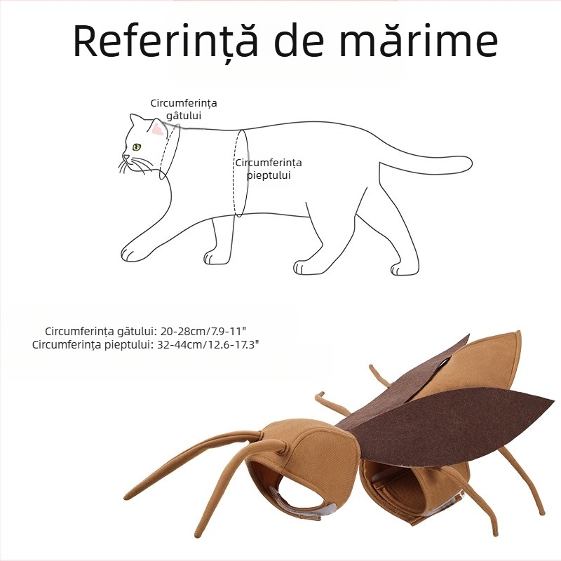 Costume de sărbătoare pentru câini, Costume de transformare în gândaci de bucătărie, Costume drăguțe de Halloween pentru pisici, Accesorii pentru pisici, Costume de transformare, Haine amuzante