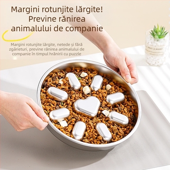Bol pentru animale de companie, bol pentru hrană lentă, bazin pentru câini, bol pentru câini, bol pentru apă din oțel inoxidabil, protecție pentru gât, bol pentru hrană pentru câini, bol pentru hrană pentru câini, consumabile pentru animale de companie