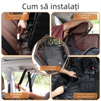 Cuibă de animal de companie reglabilă, montată în mașină, pentru câini medii și mari, tunel, cușcă portabilă pentru animale de companie, anti-murdar, pentru mașini, consumabile pentru animale de companie, câini