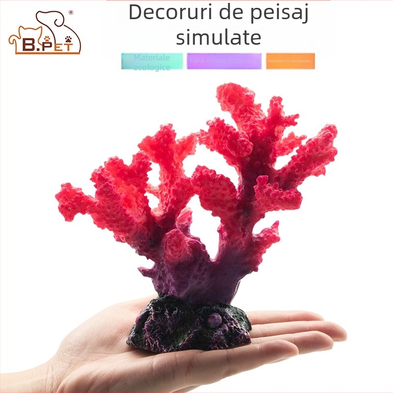 Acvariu decor coral ornamente pește rezervor leneș pachet de amenajare a teritoriului cu pietre adăpost rășină amenajare a teritoriului plante acvatice adăpost de pești casă