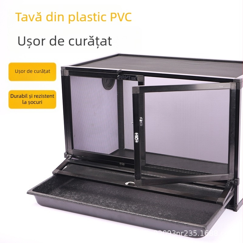 Artă de cățărat PAYI orizontală din PVC pentru animale de companie, cușcă pentru șopârlă, rutină, pui, cameleon, cutie de hrănire pentru animale mici, hrănire pentru animale de companie