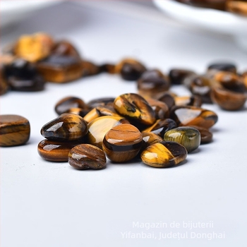 Pietriș natural din piatră de ochi de tigru pentru pavajul acvariilor, piatră decorativă, ghiveci de flori, pavaj cu piatră mică, pietriș cristalin, en-gros