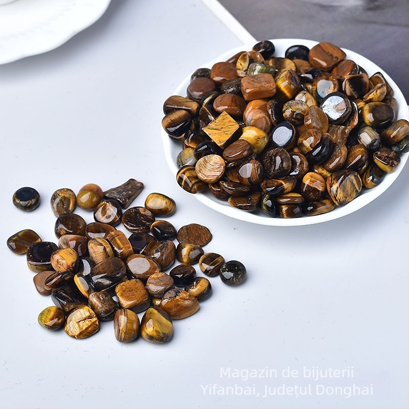 Pietriș natural din piatră de ochi de tigru pentru pavajul acvariilor, piatră decorativă, ghiveci de flori, pavaj cu piatră mică, pietriș cristalin, en-gros