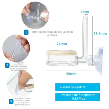 Atomizor de difuzie CO2 acrilic pentru acvarii, rafinator transparent cu dioxid de carbon pentru plante acvatice zero, consumabile pentru acvariu