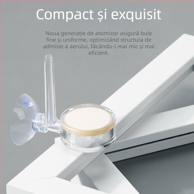 Atomizor de difuzie CO2 acrilic pentru acvarii, rafinator transparent cu dioxid de carbon pentru plante acvatice zero, consumabile pentru acvariu