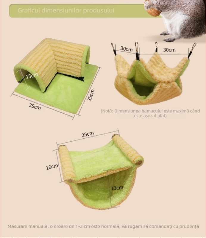 Cuib de hamster, porc olandez, iepure, tunel de evadare, cort de evadare, cuib de patru anotimpuri, universal, canal pentru animale de companie mici, hamac