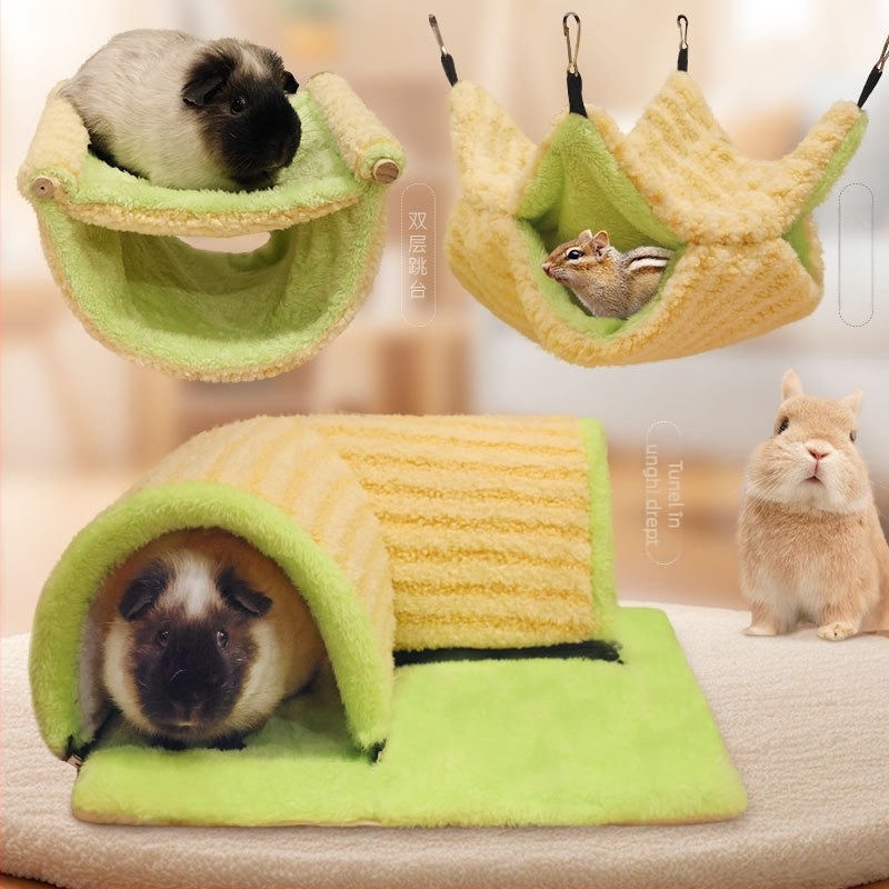 Cuib de hamster, porc olandez, iepure, tunel de evadare, cort de evadare, cuib de patru anotimpuri, universal, canal pentru animale de companie mici, hamac