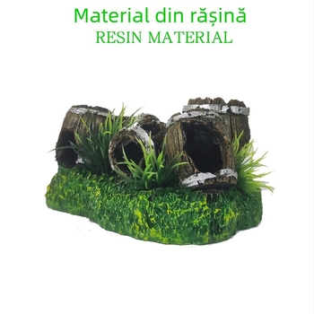 Ornamente decorative pentru acvariu, butoi de vin, rășină, artizanat, gaură de evadare pentru pești și creveți, combinație de cinci butoaie, butoi de vin, produse fierbinți transfrontaliere