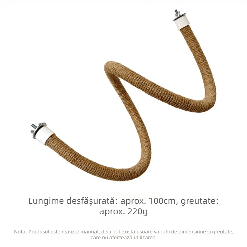 Spiral cățărător scară suport bar flexibil și deformabil papagal jucărie cânepă frânghie pasăre suport piele de tigru Xuanfeng bujor șlefuire gheare tijă