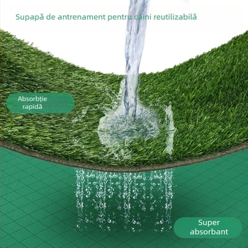 Covoraș de scutec antiderapant și etanș pentru animale de companie, imitație de gazon, respirabil și ușor de spălat, covoraș universal pentru toaletă, din iarbă, pentru dresaj, pentru câini și pisici