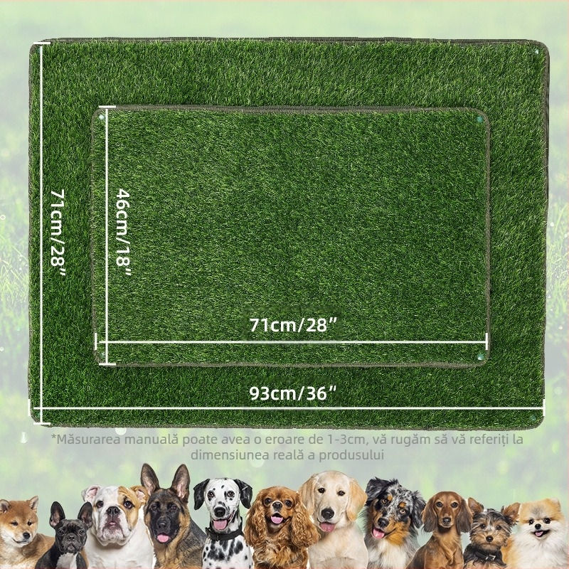 Covoraș de scutec antiderapant și etanș pentru animale de companie, imitație de gazon, respirabil și ușor de spălat, covoraș universal pentru toaletă, din iarbă, pentru dresaj, pentru câini și pisici