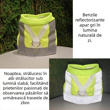 Papagal zburător frânghie Xuanfeng piele de tigru bujor tracțiune frânghie zburătoare curea pasăre mers pe jos artefact pasăre vestă fluorescentă îmbrăcăminte