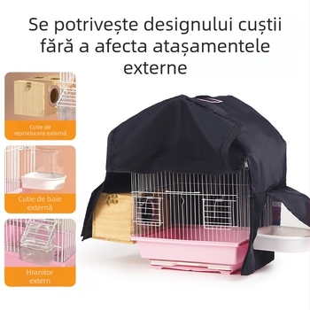 Salopă pentru colivie, izolație termică, umbrire, artefact rezistent la vânt, artefact de iarnă, misterios, piele de tigru, set de păsări, consumabile pentru papagali, en-gros