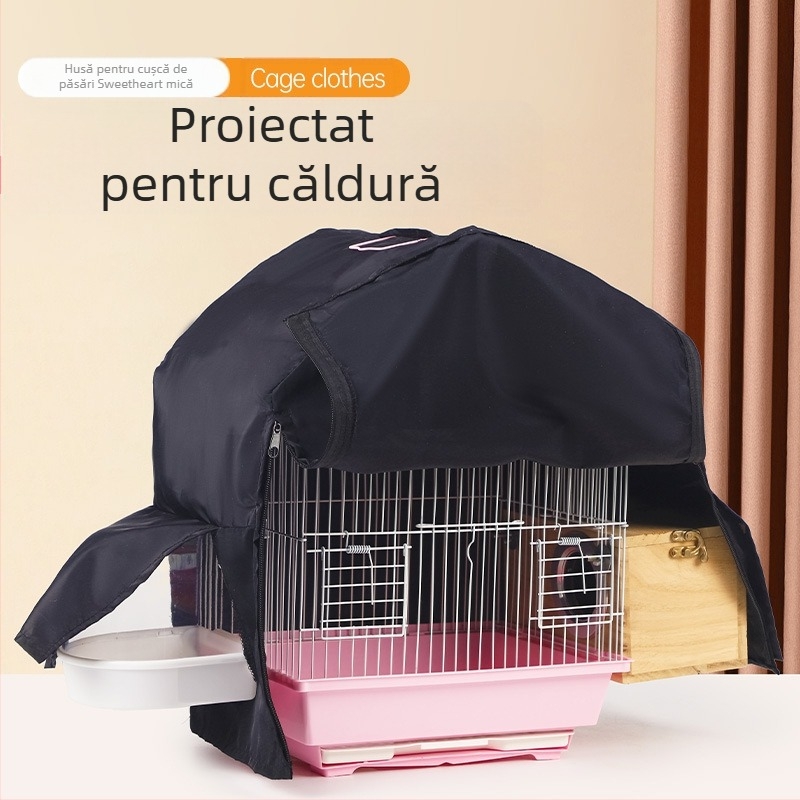 Salopă pentru colivie, izolație termică, umbrire, artefact rezistent la vânt, artefact de iarnă, misterios, piele de tigru, set de păsări, consumabile pentru papagali, en-gros