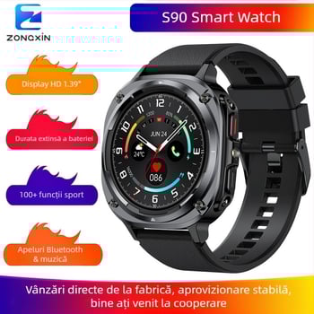 Noul ceas inteligent vertical S90 cu ecran rotund, transfrontalier, nou ceas inteligent Bluetooth, ceas sport la modă, de lungă durată