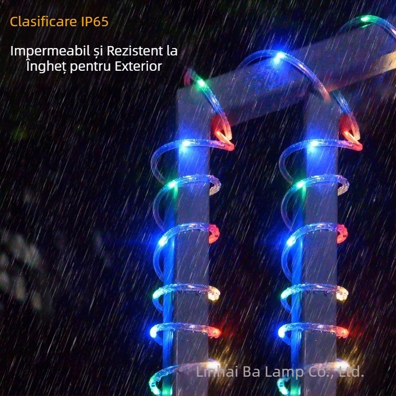 Lumină solară LED cu tub exterior, impermeabilă, cu sârmă de cupru Gypsophila, cu șir de lumini decorative pentru curte, cu LED-uri, cu atmosferă