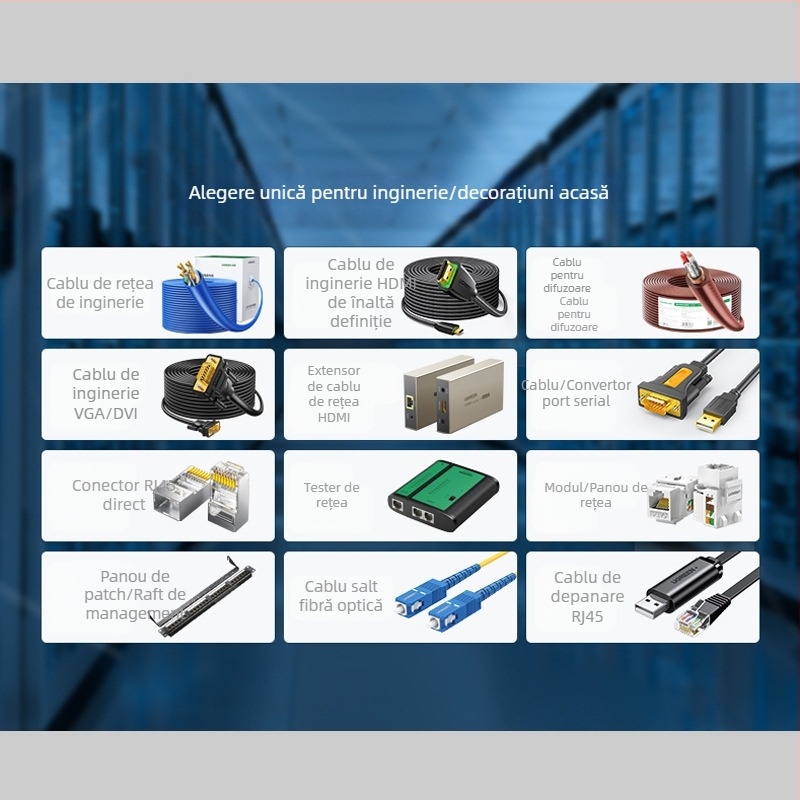 Cablu de rețea categoria 6 Gigabit cu perechi răsucite cu opt fire, cablu de conectare la computer de înaltă calitate Nw102 Jumper