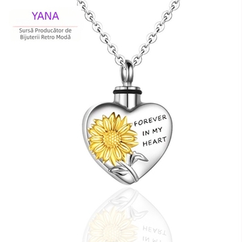 Colier cu pandantiv pentru sicriu de animale de companie, cu pudră de păr și explozii fierbinți transfrontaliere, nou