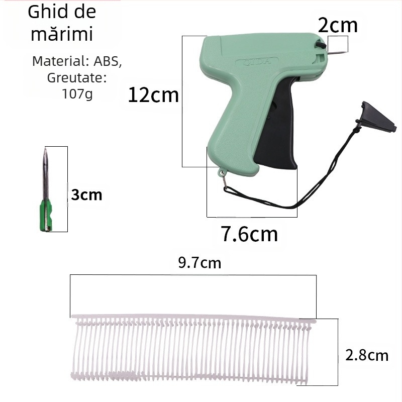 Pistol cu etichete de îmbrăcăminte, pistol cu etichete, pistol cu etichete de jucărie, pistol cu etichete de marcă, pistol cu ac de lipit, pistol cu etichete QIDA, suliță