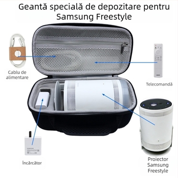 Model popular transfrontalier potrivit pentru proiectorul Samsung Freestyle 1/2 generație, geantă de călătorie cu carcasă rigidă, geantă cosmetică Eva