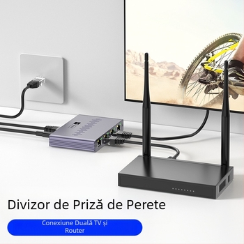 Splitter de cablu de rețea Gigabit, Splitter de rețea Gigabit, Router pentru computer și TV