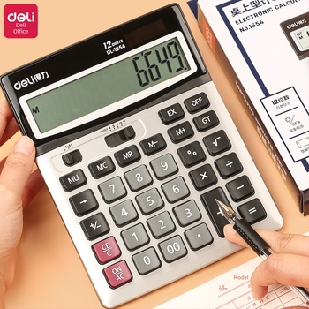 Calculator Deli 1654 buton mare ecran mare calculator 12 birou papetărie financiară en-gros