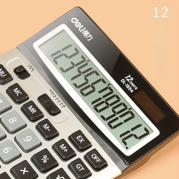 Calculator Deli 1654 buton mare ecran mare calculator 12 birou papetărie financiară en-gros