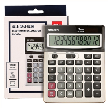 Calculator Deli 1654 buton mare ecran mare calculator 12 birou papetărie financiară en-gros