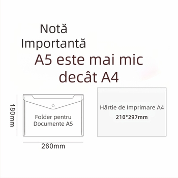 Geantă de dosar din plastic îngroșat, transparentă A5, mică, pentru control prenatal, informații, geantă de papetărie, geantă de depozitare pentru studenți, poate imprima logo-ul