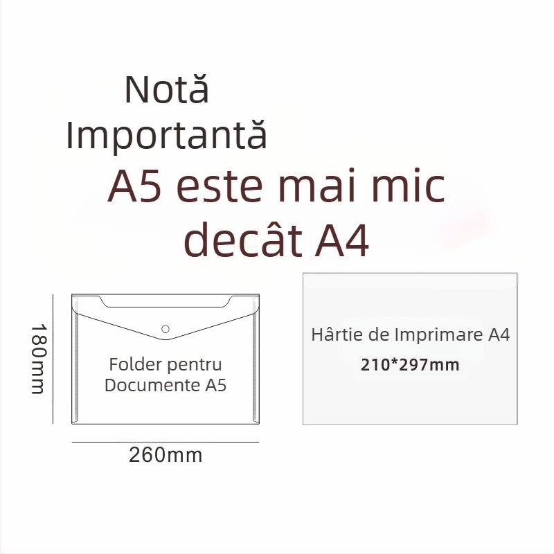 Geantă de dosar din plastic îngroșat, transparentă A5, mică, pentru control prenatal, informații, geantă de papetărie, geantă de depozitare pentru studenți, poate imprima logo-ul