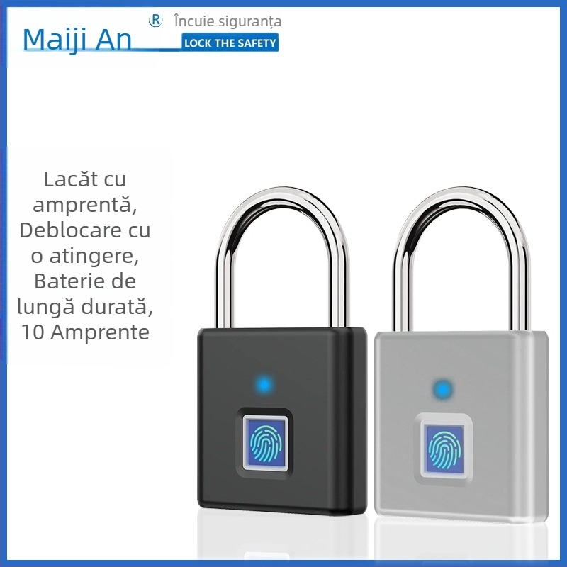 O generație de lacăte inteligente cu amprentă digitală, antifurt pentru acasă, depozit, dormitor, dulap, lacăt electronic cu amprentă mică