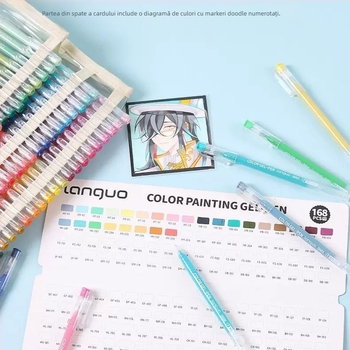 Manual de fructe albastre, stilou de pictură, 162 de culori, set cutie cadou, stilou cu gel colorat, marker acrilic, cantitate mare și preț bun