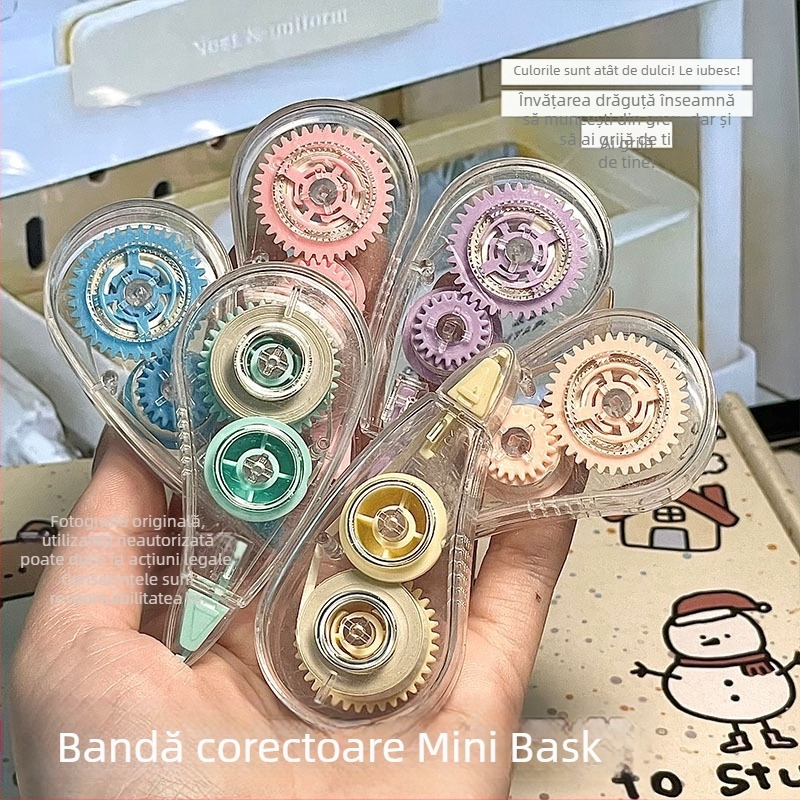 Bandă corectoare mini bască, costum de culoare înaltă, valoare cromatică netedă, bandă corectoare portabilă silențioasă pentru studenți