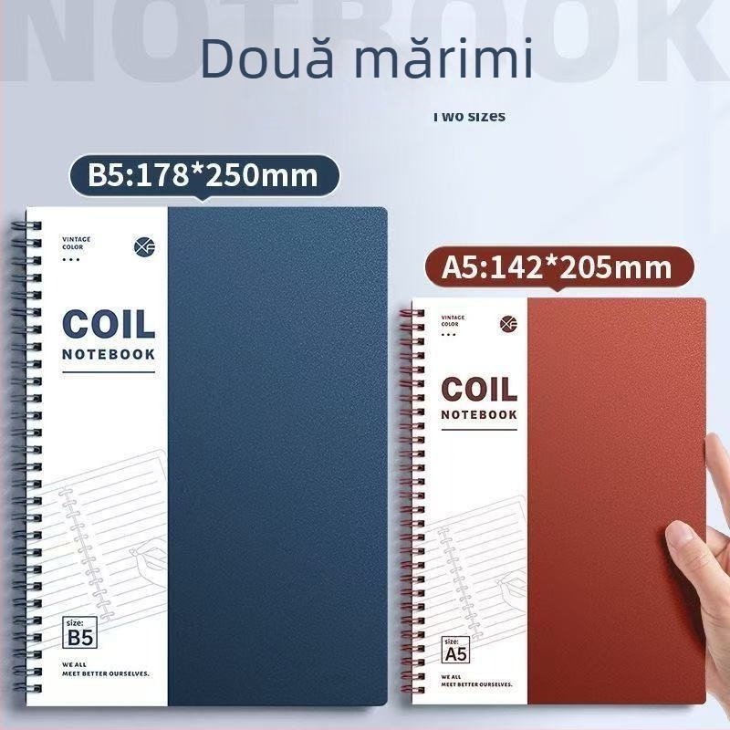 A5 Retro Simple Coil Notebook B5 Notebook Ins Liceu Student Jurnal Special Notepad Manual